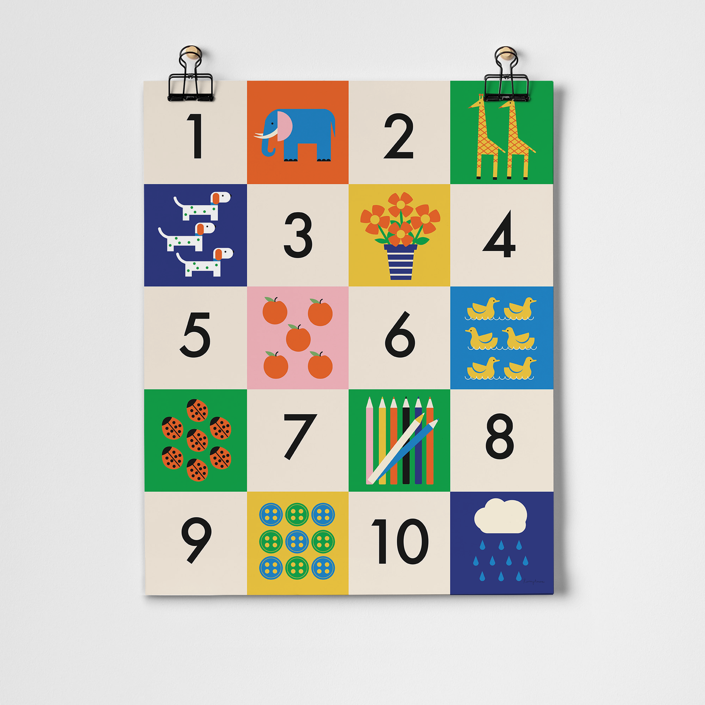 Vintage Playthings - Numbers Fine Art Print: Unframed / A3