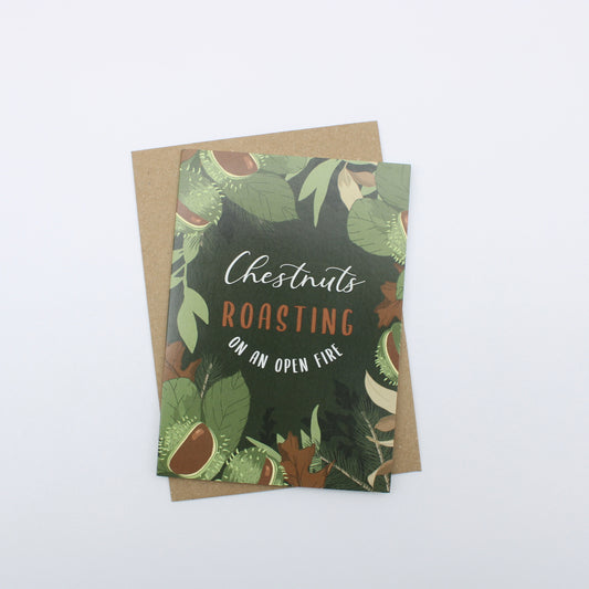 Chestnuts Roasting Christmas Card