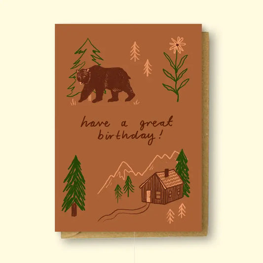 Happy Birthday Hiking Trail Card