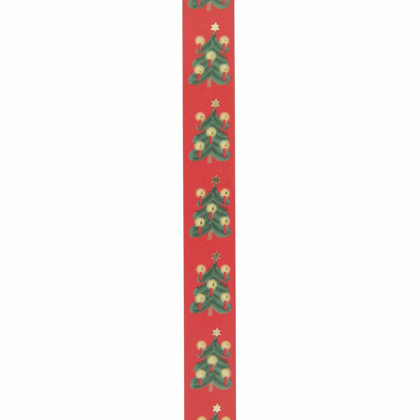 A roll of decorative tape with Christmas tree and candle design from the Pencil Me In stationery shop. 