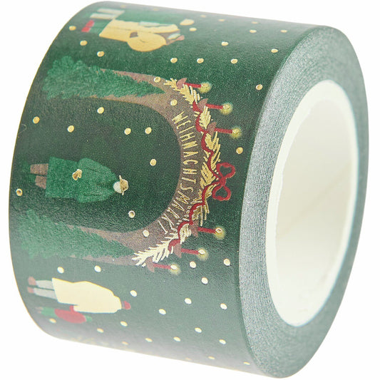 A roll of decorative tape with a Christmas market design from the Pencil Me In stationery shop.