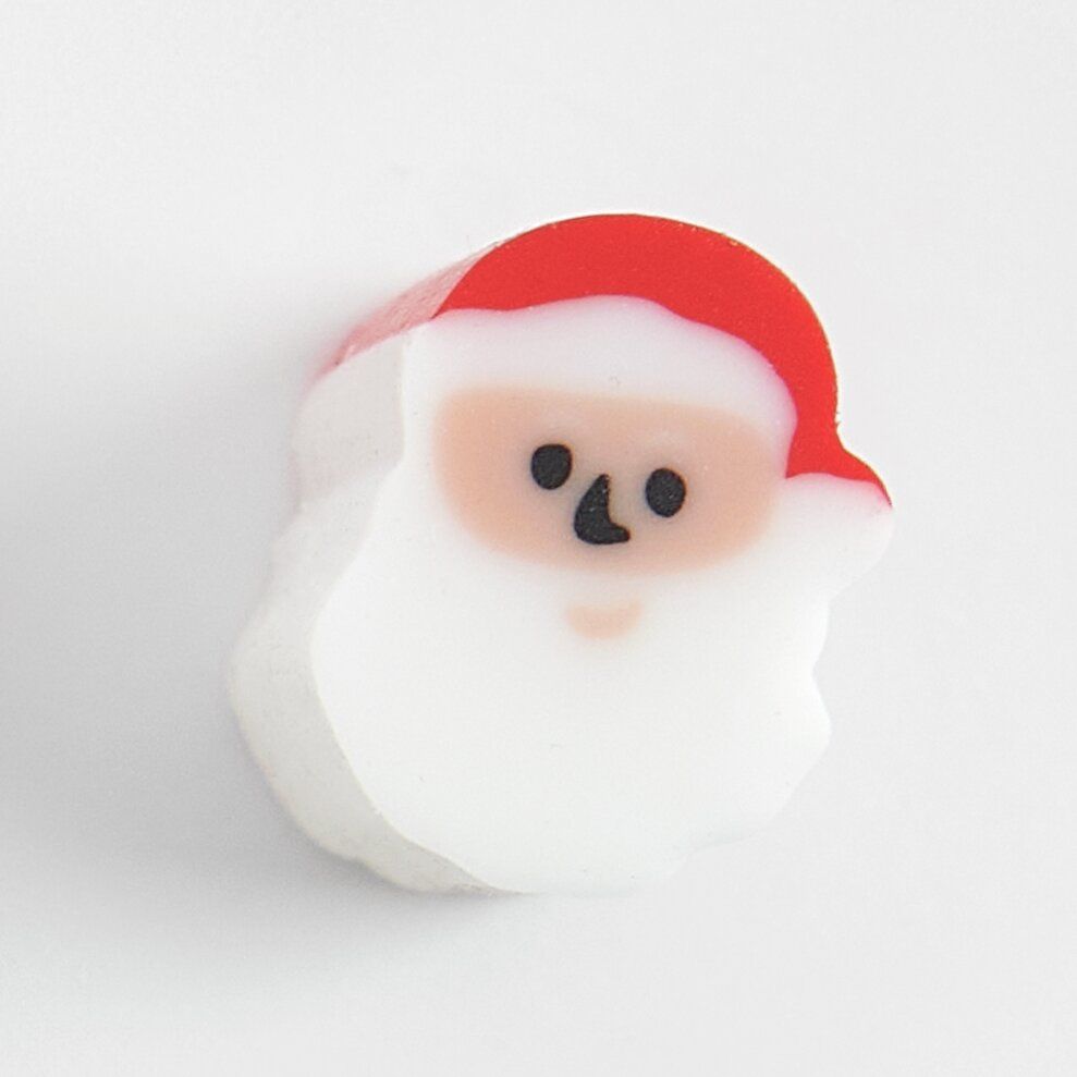 A Santa Claus eraser from the Pencil Me In stationery shop. 