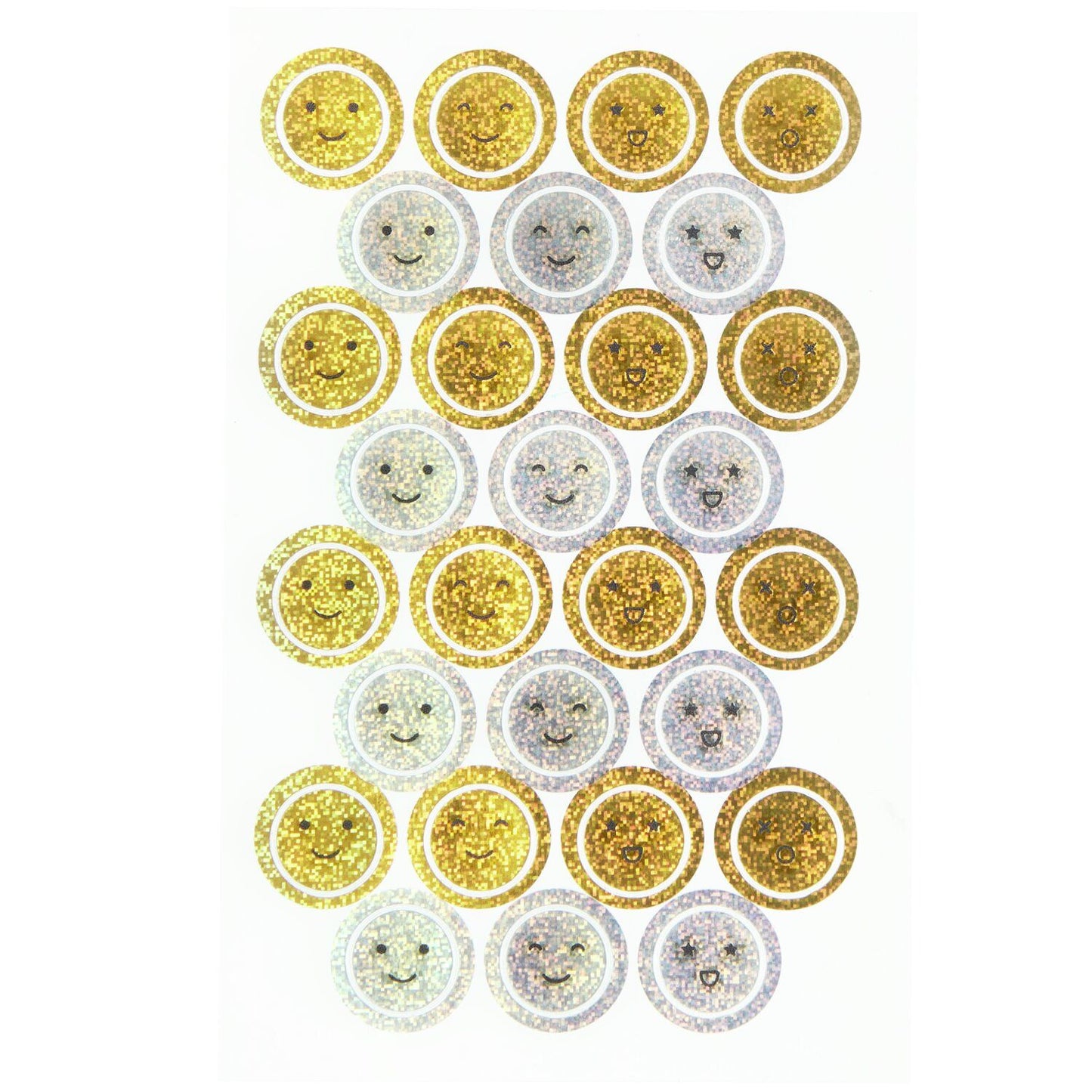 Mini foil faces stickers