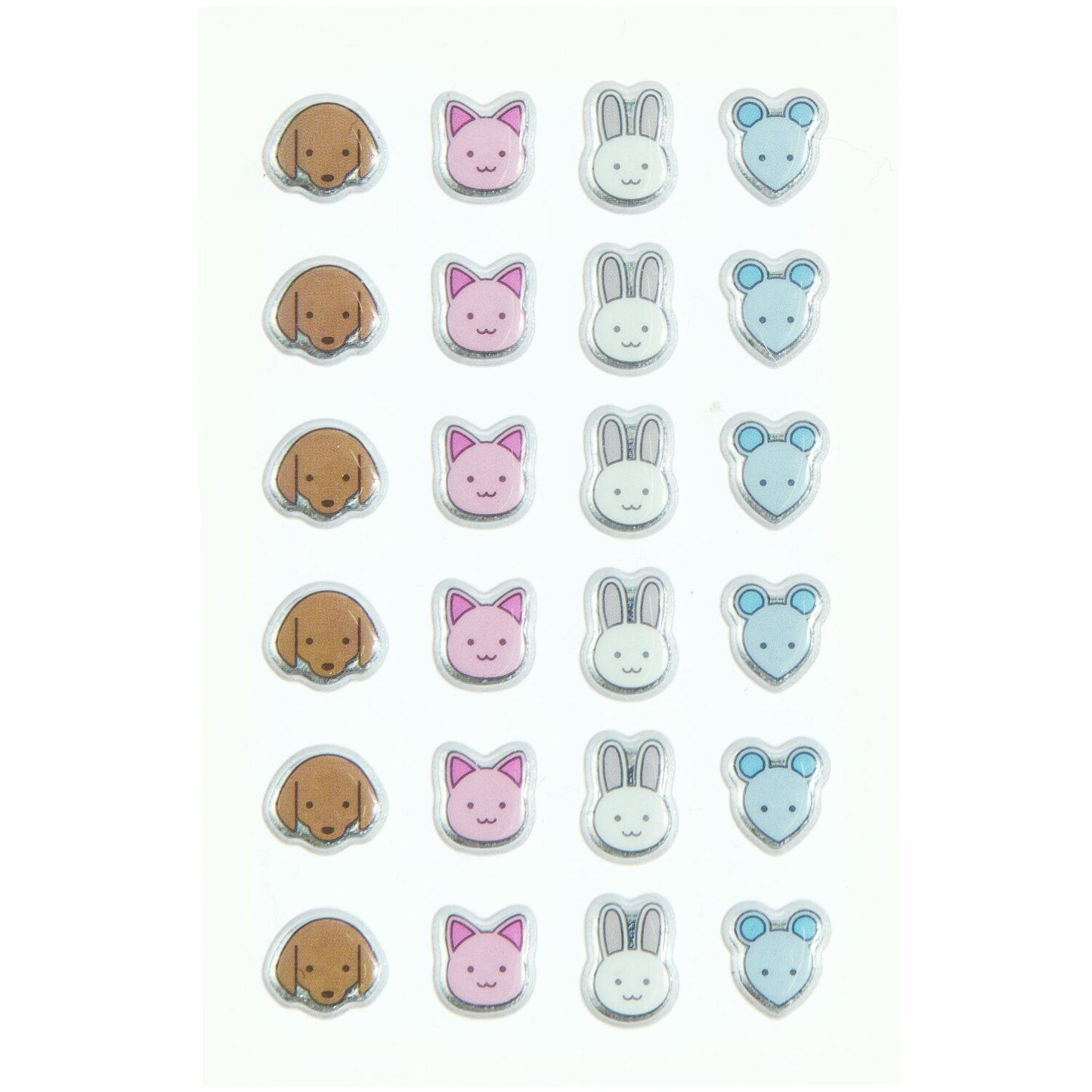 A sheet of puffy animal stickers from the Pencil Me In stationery shop. 
