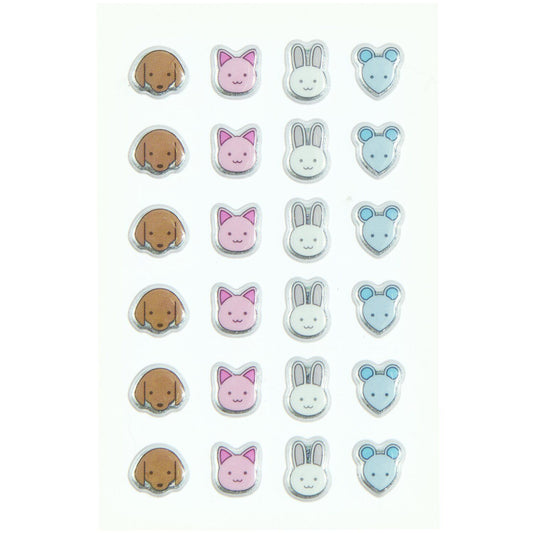 A sheet of puffy animal stickers from the Pencil Me In stationery shop. 