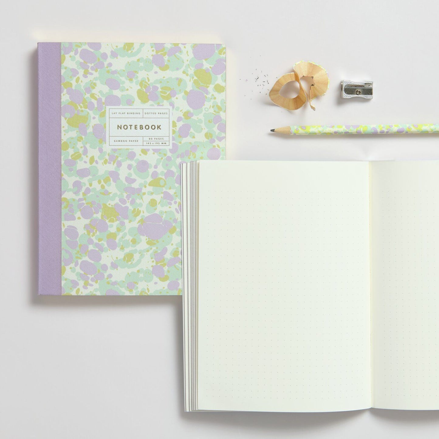 A5 Lilac Marbled notebook