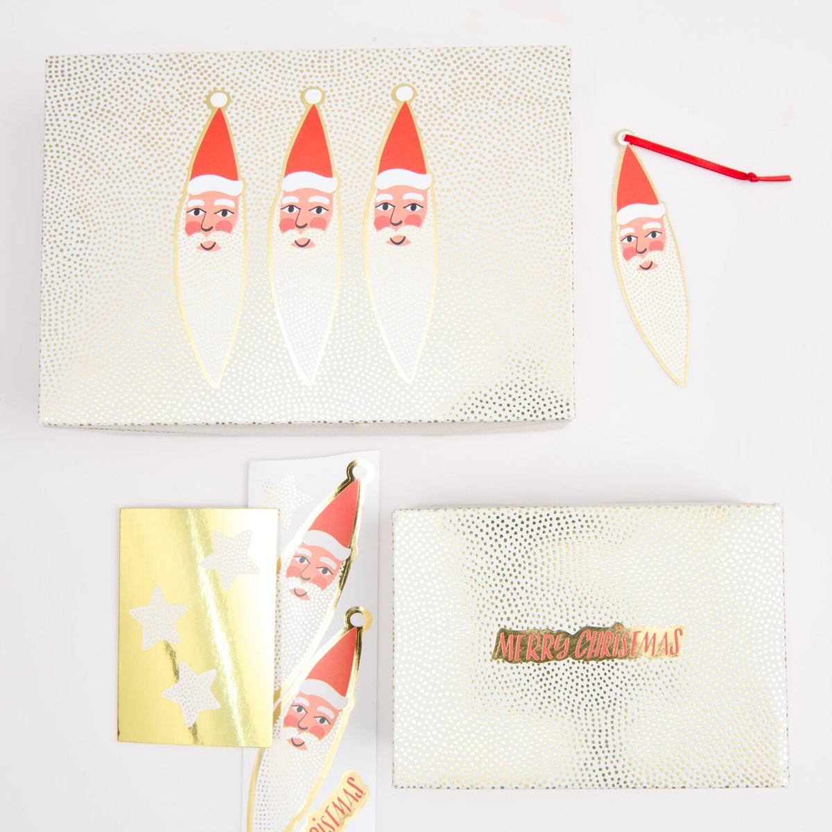 Advent Santa box of stickers
