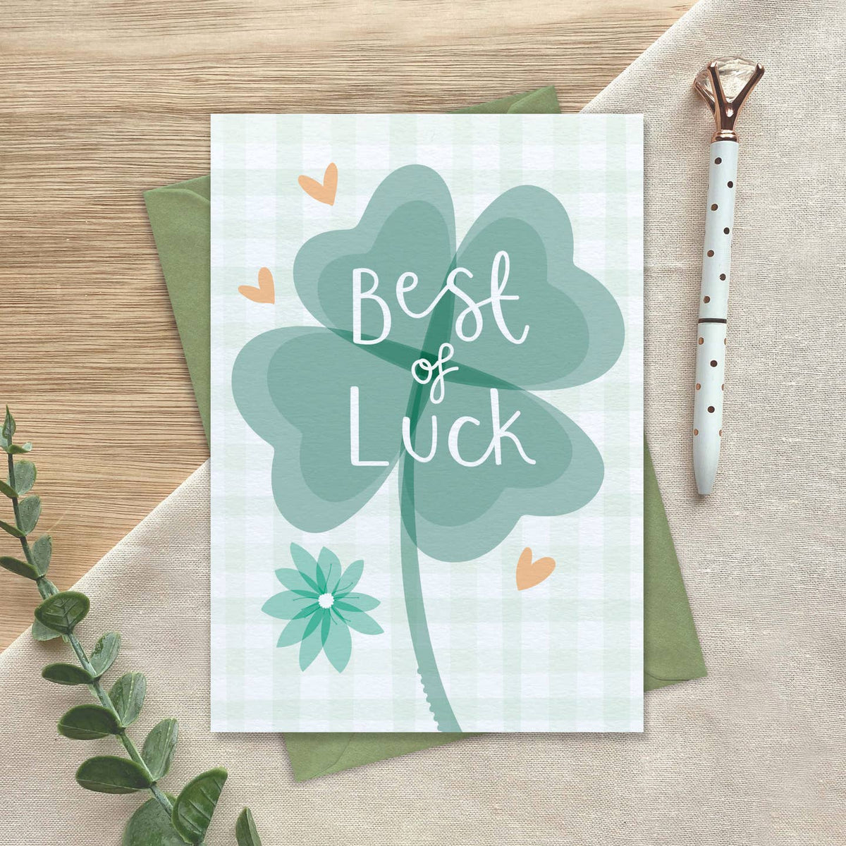 Best of Luck card