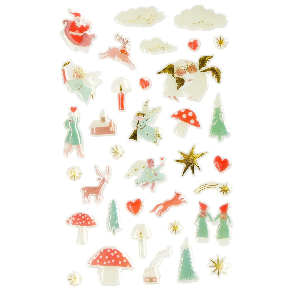 Christmas Advent gel stickers