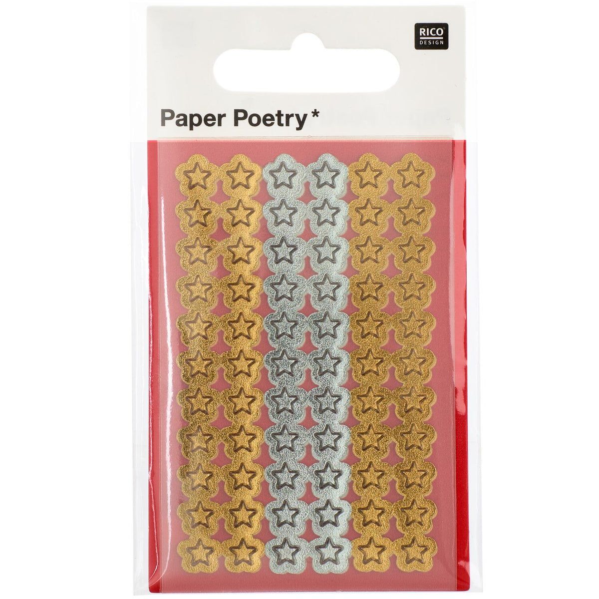 Mini silver & gold star stickers