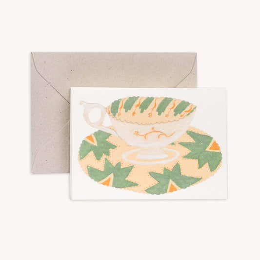 Tea Cups and Saucers Concertina Card