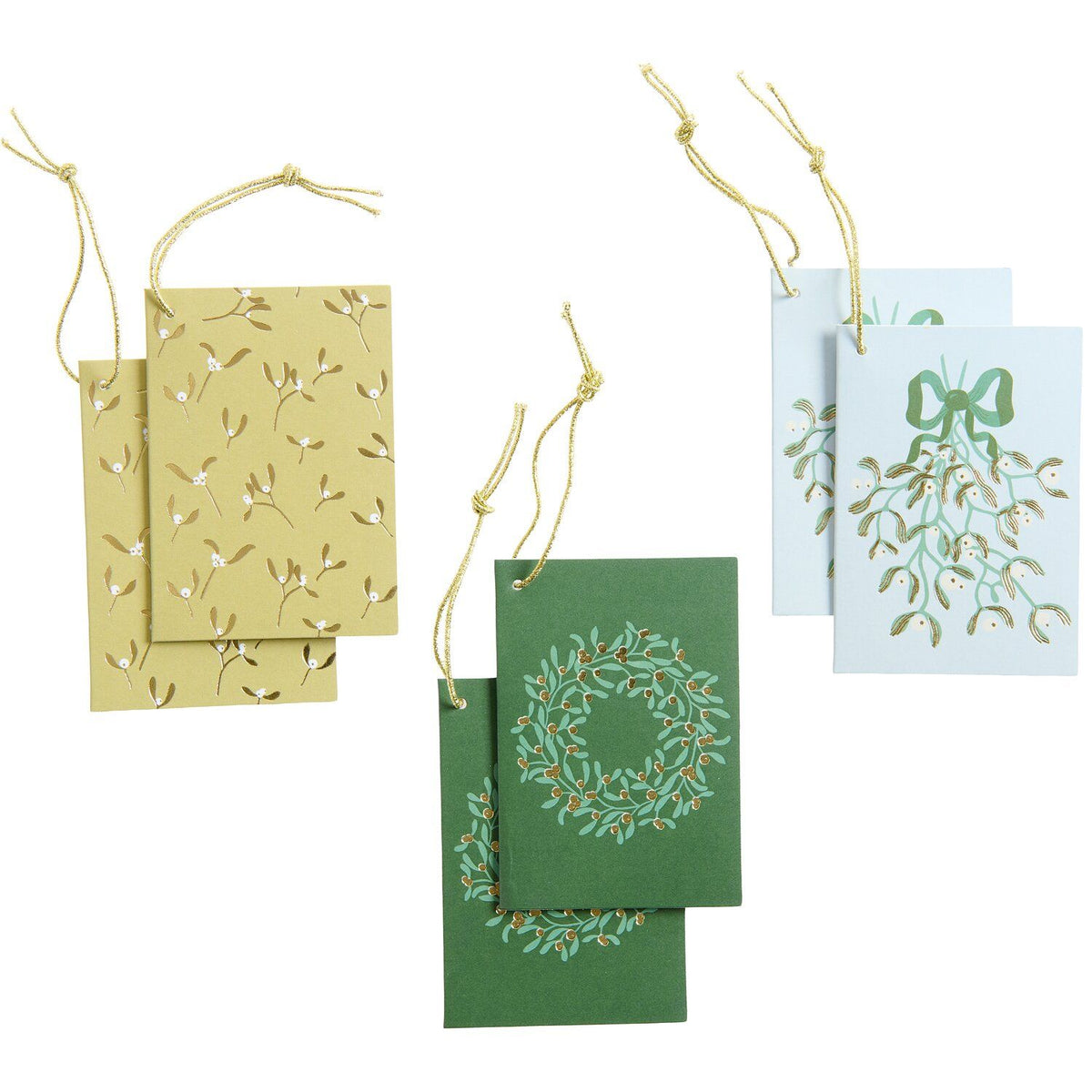 Mistletoe gift tags - set of 6