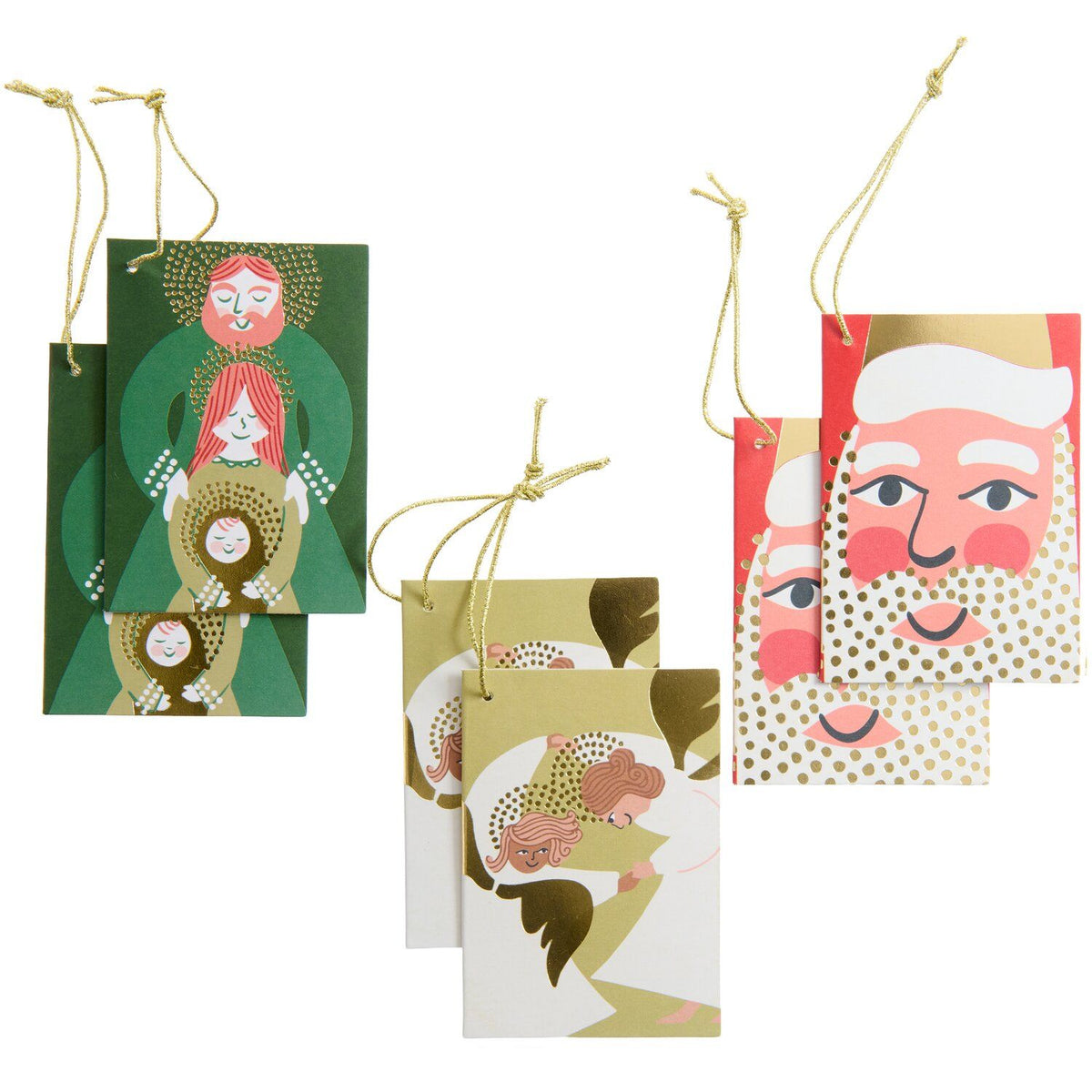Advent figure gift tags - set of 6
