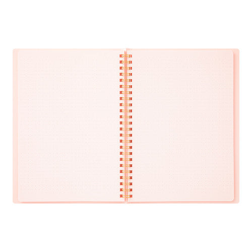 Pink ring bound grid dot note book from the Pencil Me In stationery shop.