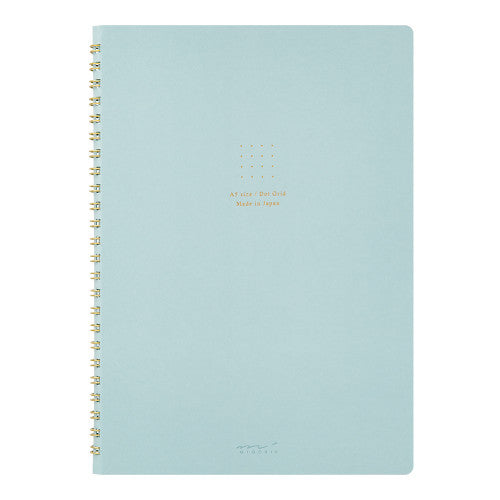 Blue ring bound grid dot note book from the Pencil Me In stationery shop.