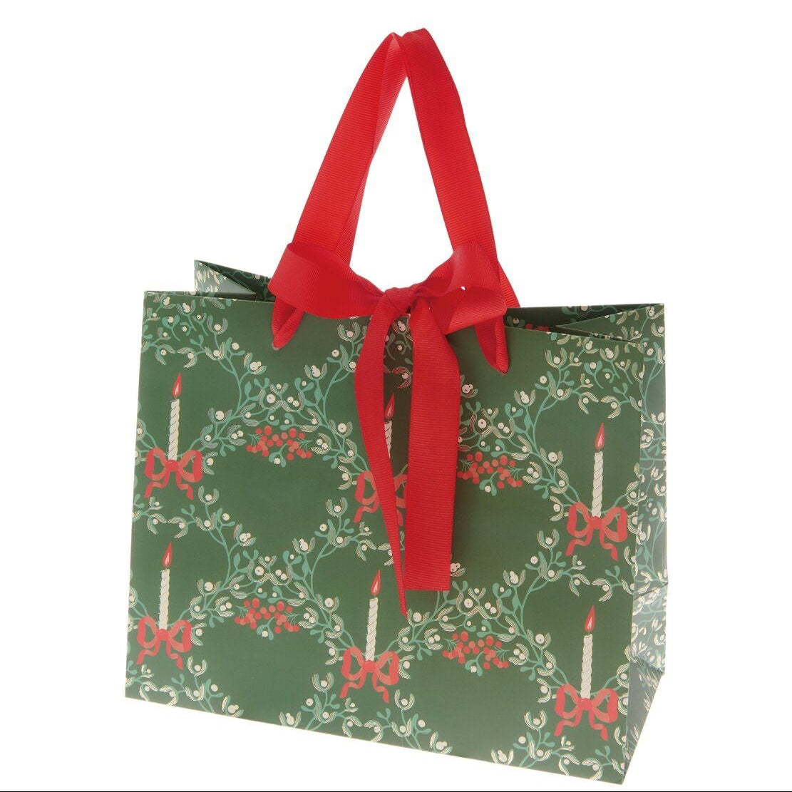 Mistletoe and Candle gift bag - medium