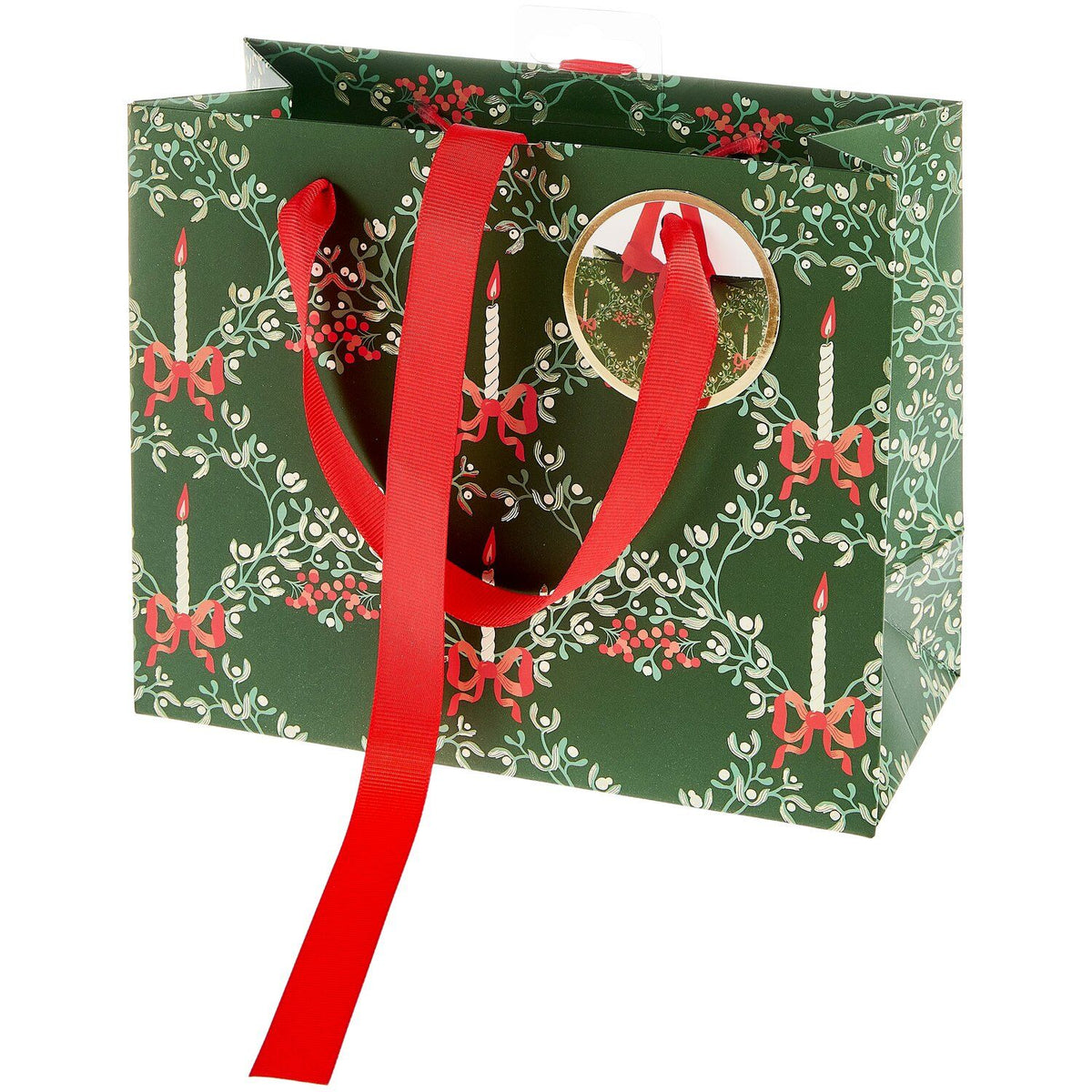 Mistletoe and Candle gift bag - medium