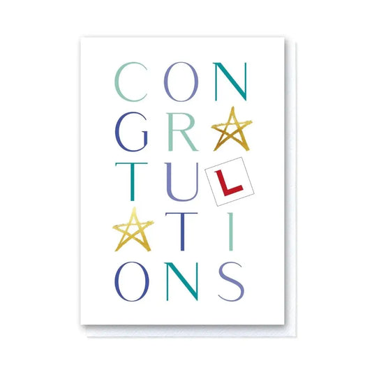 Congratulations L-Plate card