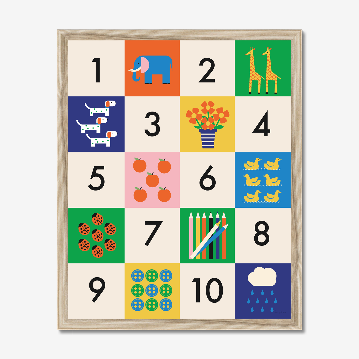 Vintage Playthings - Numbers Fine Art Print: Unframed / A3