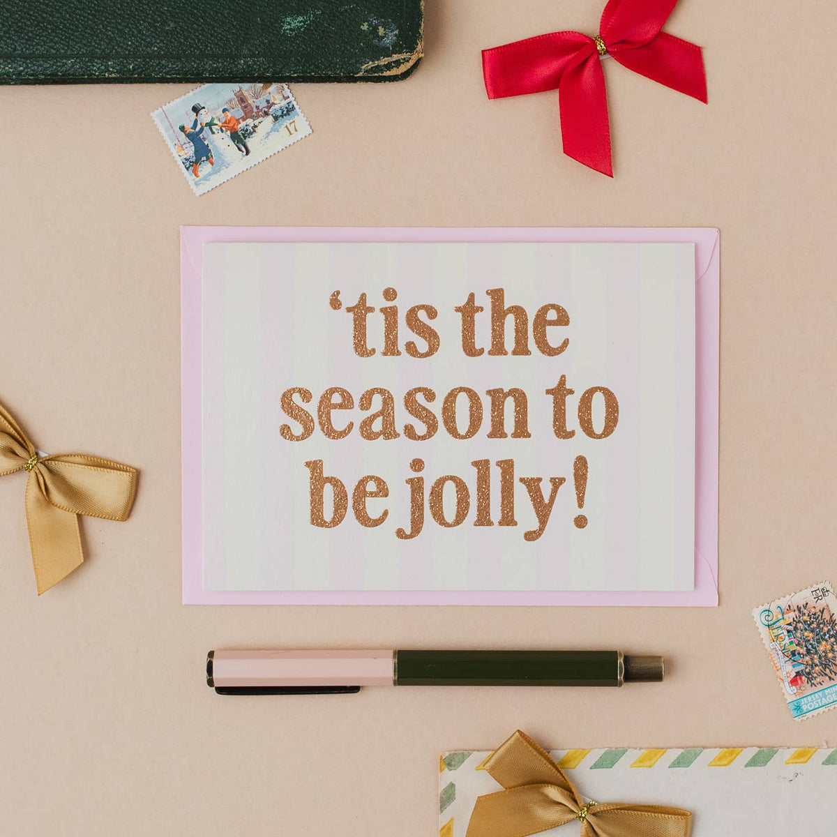 'tis the season to be jolly! Glitter card