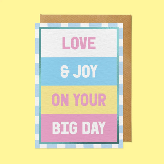 Love & Joy On Your Big Day card