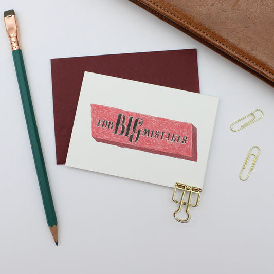 For Big Mistakes mini card