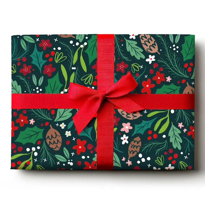 Christmas Floral Gift Wrap