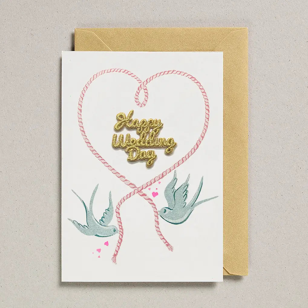 Happy Wedding Day embellished card