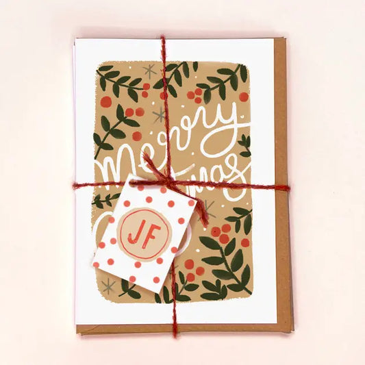 Christmas Pack 6 Greeting Cards, Assorted Festive Botanics