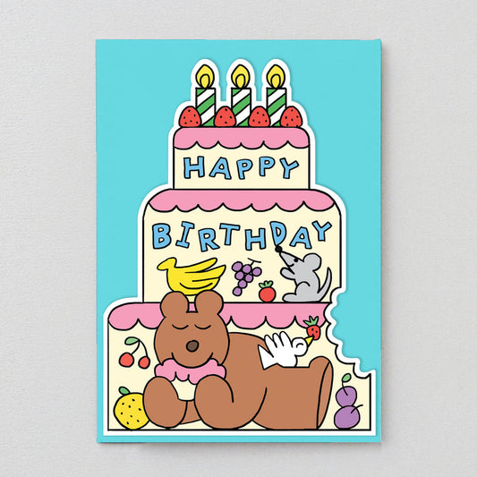 Birthday Cake Bear Card