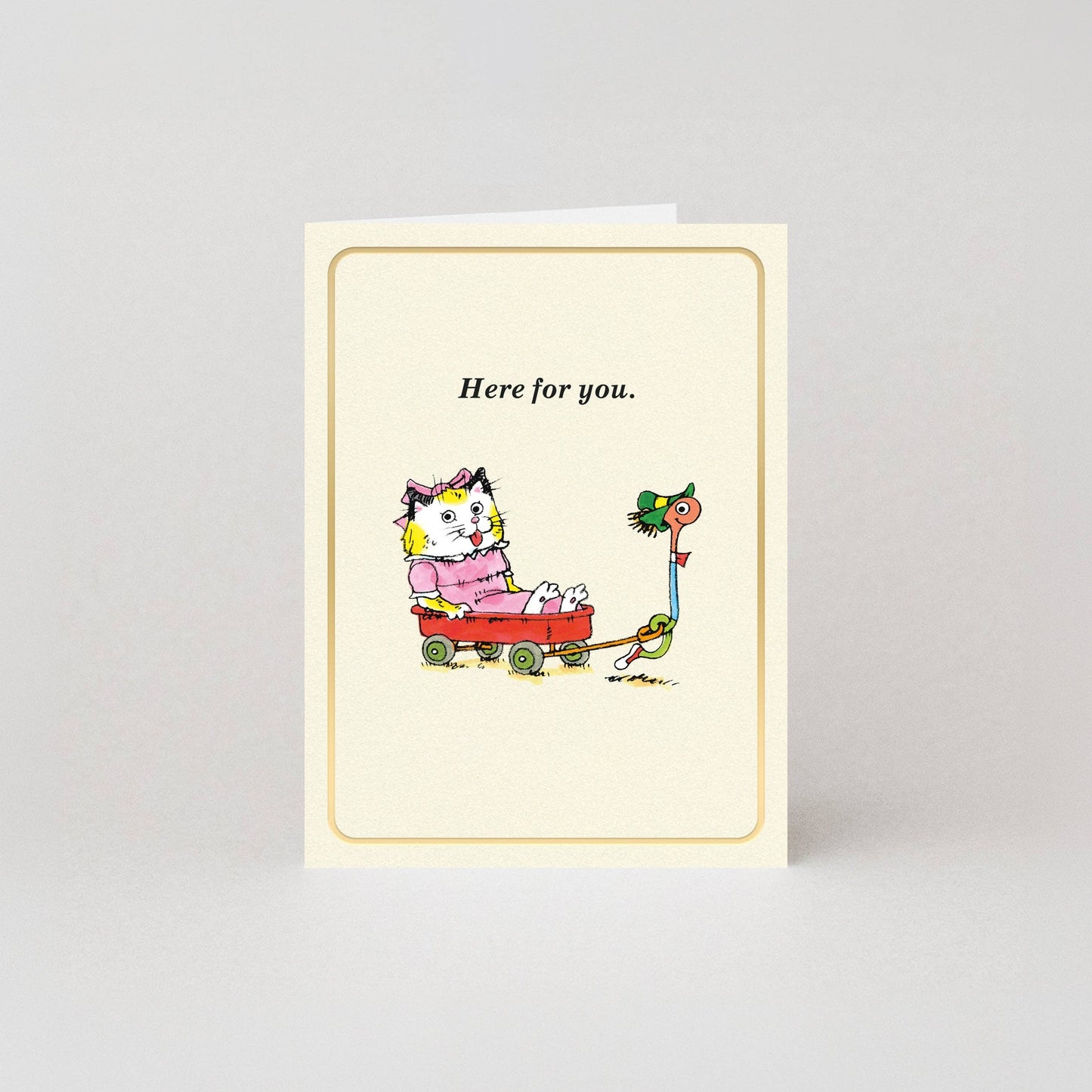 Here For You - Gold Foil - Mini Card