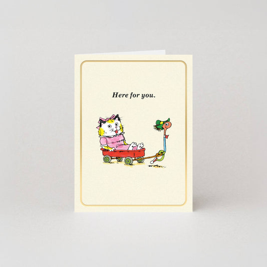 Here For You - Gold Foil - Mini Card