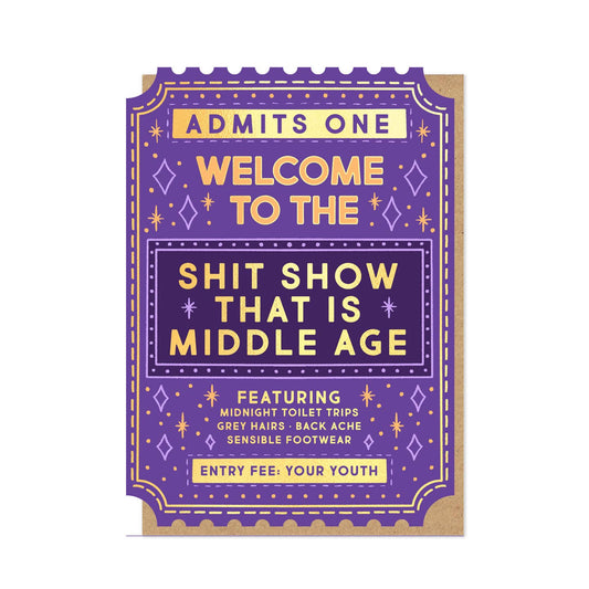 Middle Age Vintage Ticket card