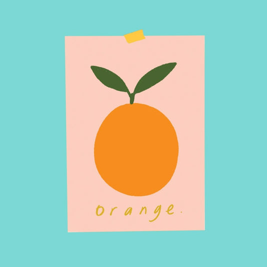 Orange A4 print from the Pencil Me In stationery shop