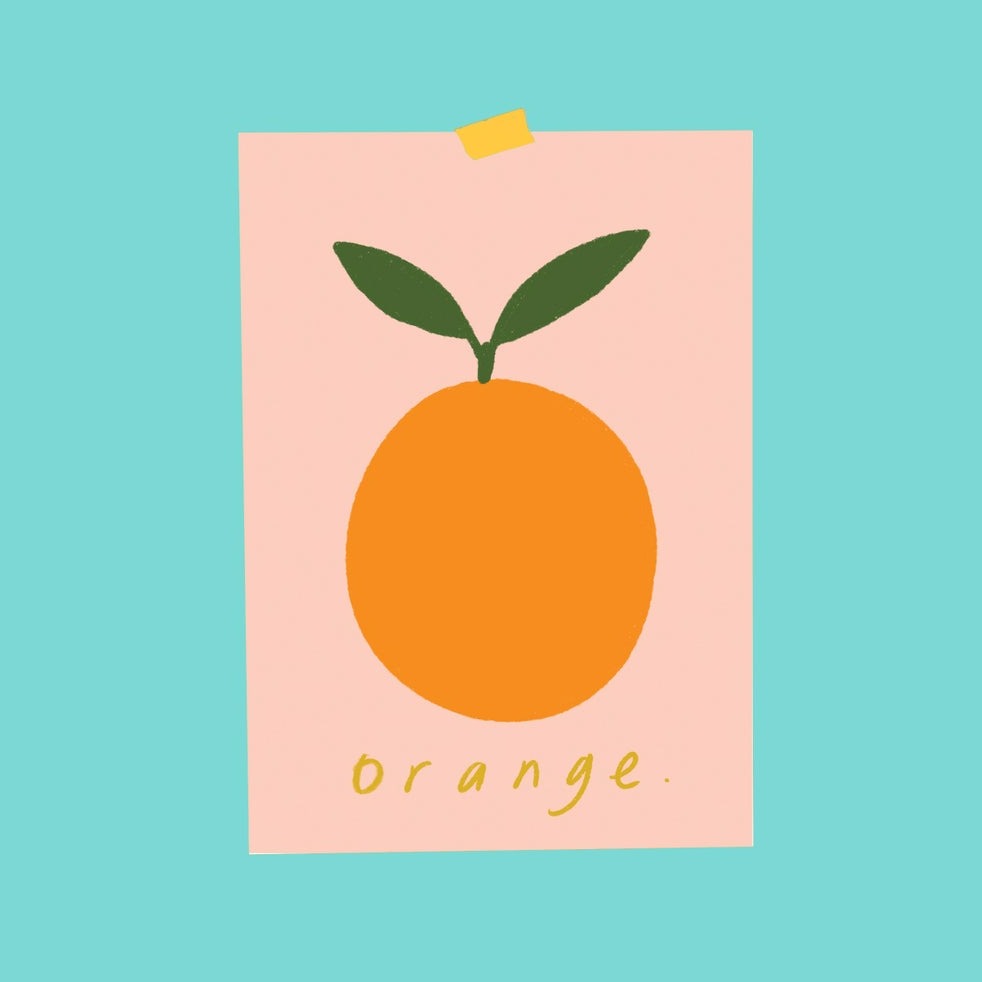 Orange A4 print from the Pencil Me In stationery shop