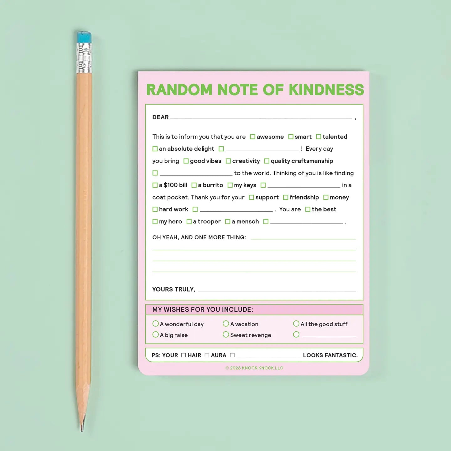 Random Note of Kindness Nifty Note pad