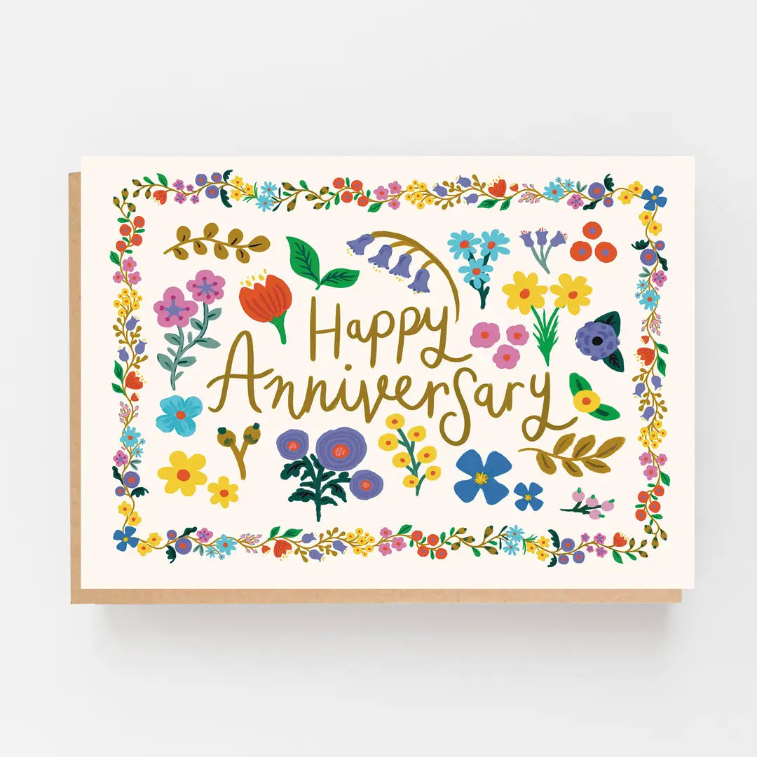 Romanian Pattern Happy Anniversary card