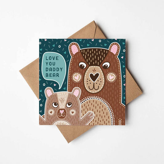 Cute 'Love You Daddy Bear' Father's Day Card