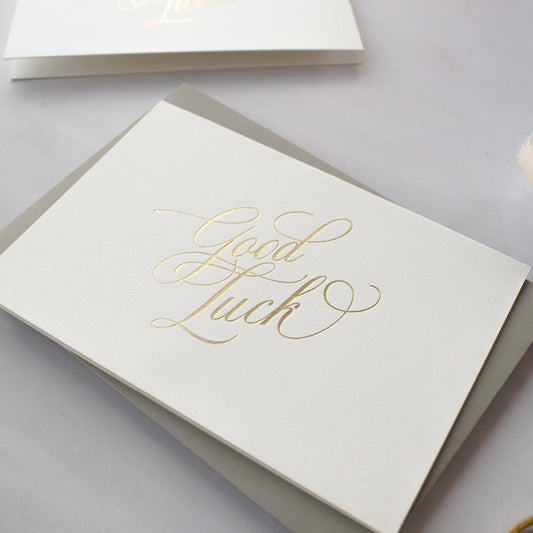Good Luck gold foil card