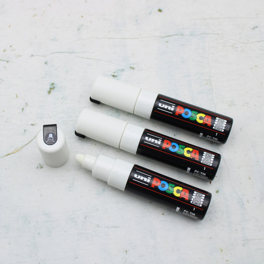 White Posca Pen - large bullet tip (4.5-5.5mm)