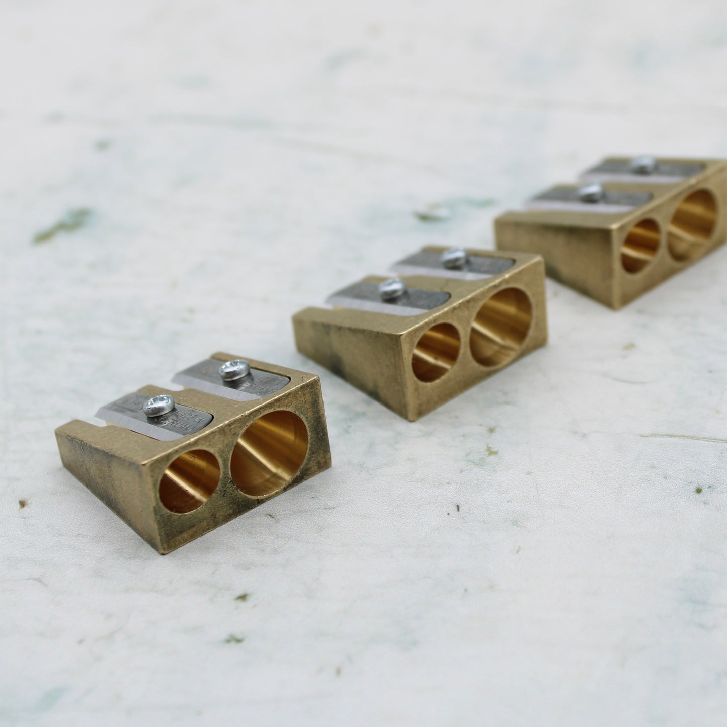 M&R Solid Brass Vertex Pencil Sharpener