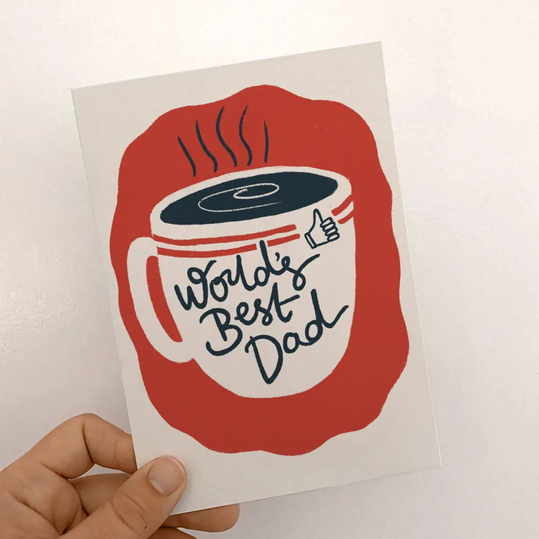 World's Best Dad Coffee Cup Card