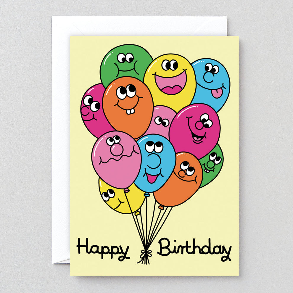 Happy Birthday Balloon Bunch Card