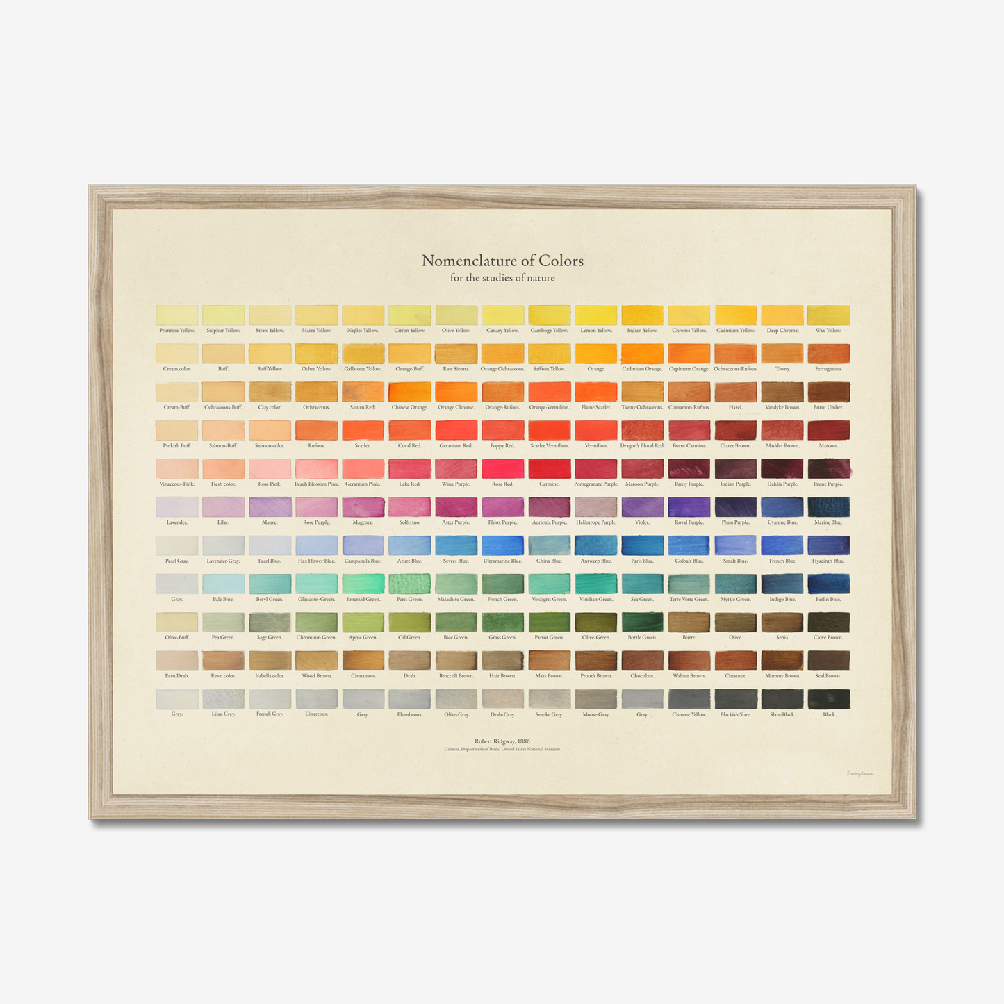 Nomenclature of Colors Fine Art Print: Unframed / A3