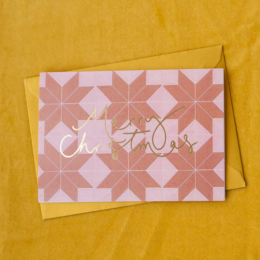 Merry Christmas Patchwork Card