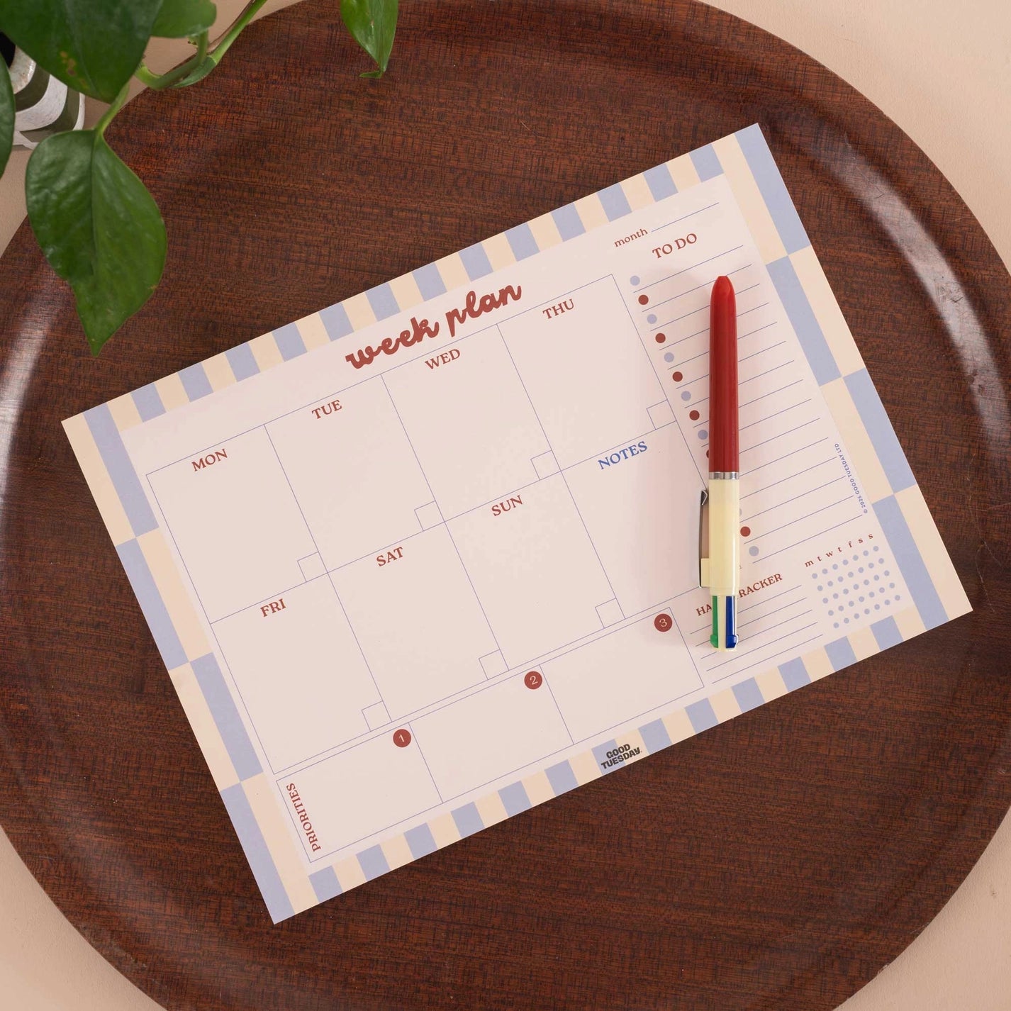 A4 Weekly Planner - Butter Blue