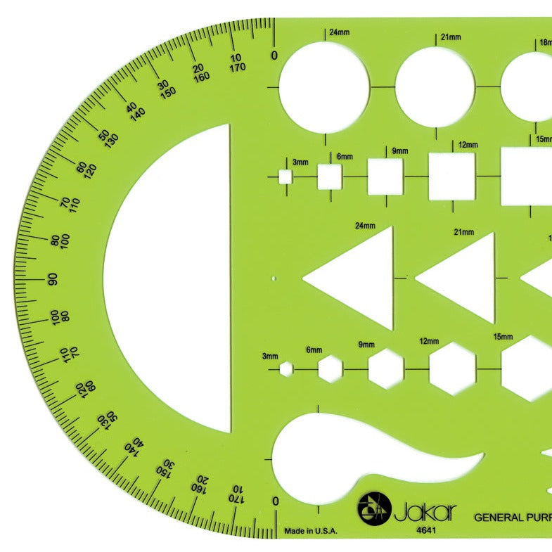 General Purpose stencils with protractor