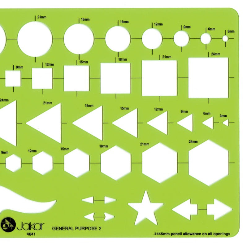 General Purpose stencils with protractor