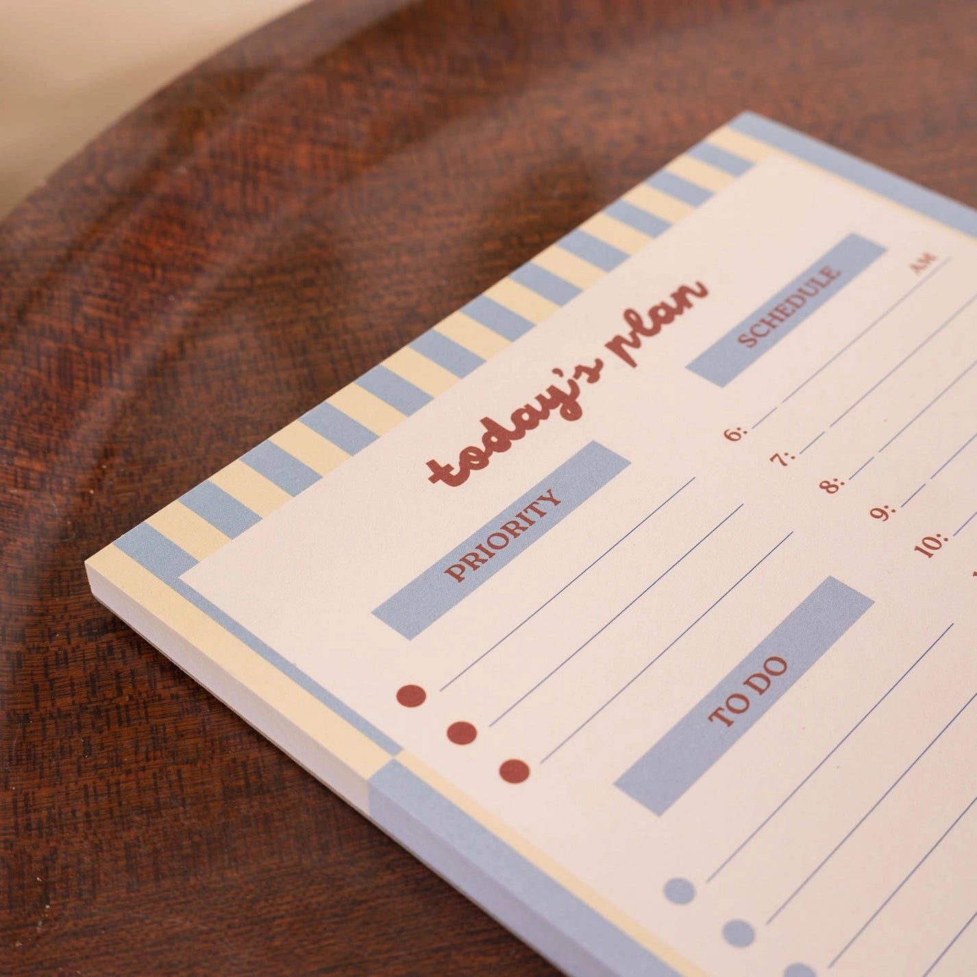 A5 Daily Planner Pad -Butter blue