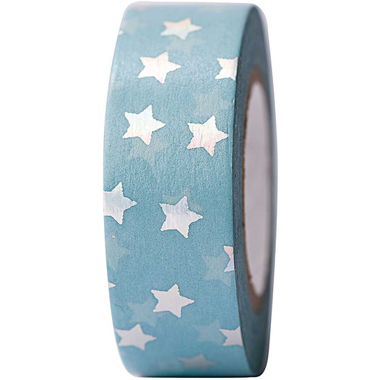 Blue & Silver Stars Washi Tape